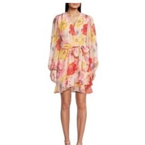 Alex Marie NWT floral long sleeve mini dress size 12